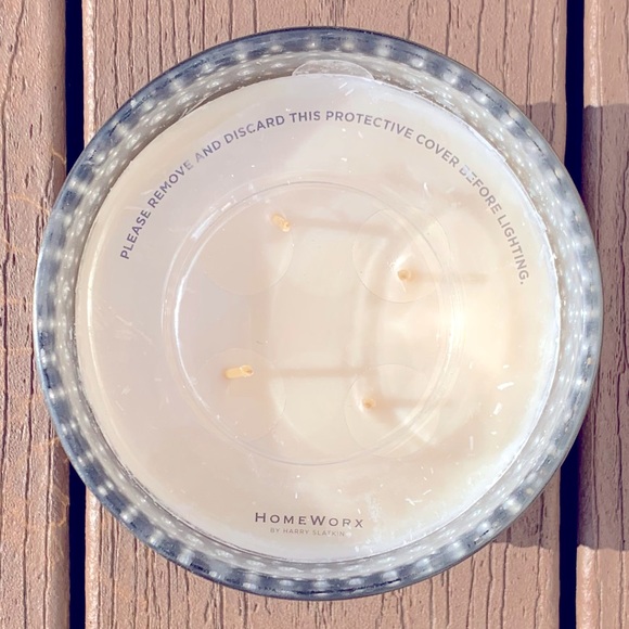 🆕BUTTERSCOTCH PIE HARRY SLATKIN HOMEWORX 4 WICK 18oz CANDLE &METALLIC GLASS JAR - Picture 3 of 5